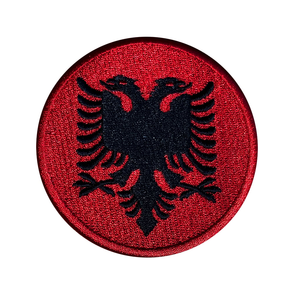 Akachafactory Toppe Toppa Patch Bandiera stampado Vintage Applique banderina Albania