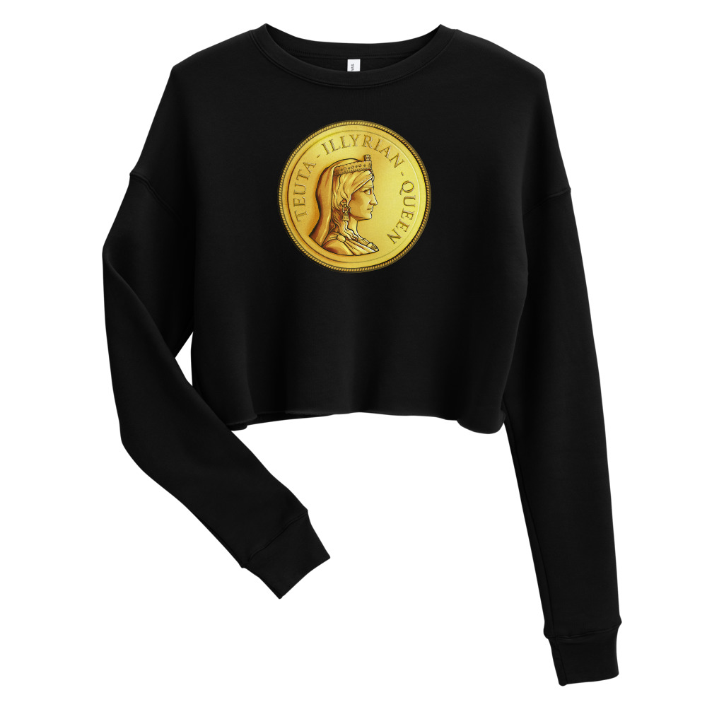 Queen Teuta Gold Coin Women’s Cropped Sweatshirt