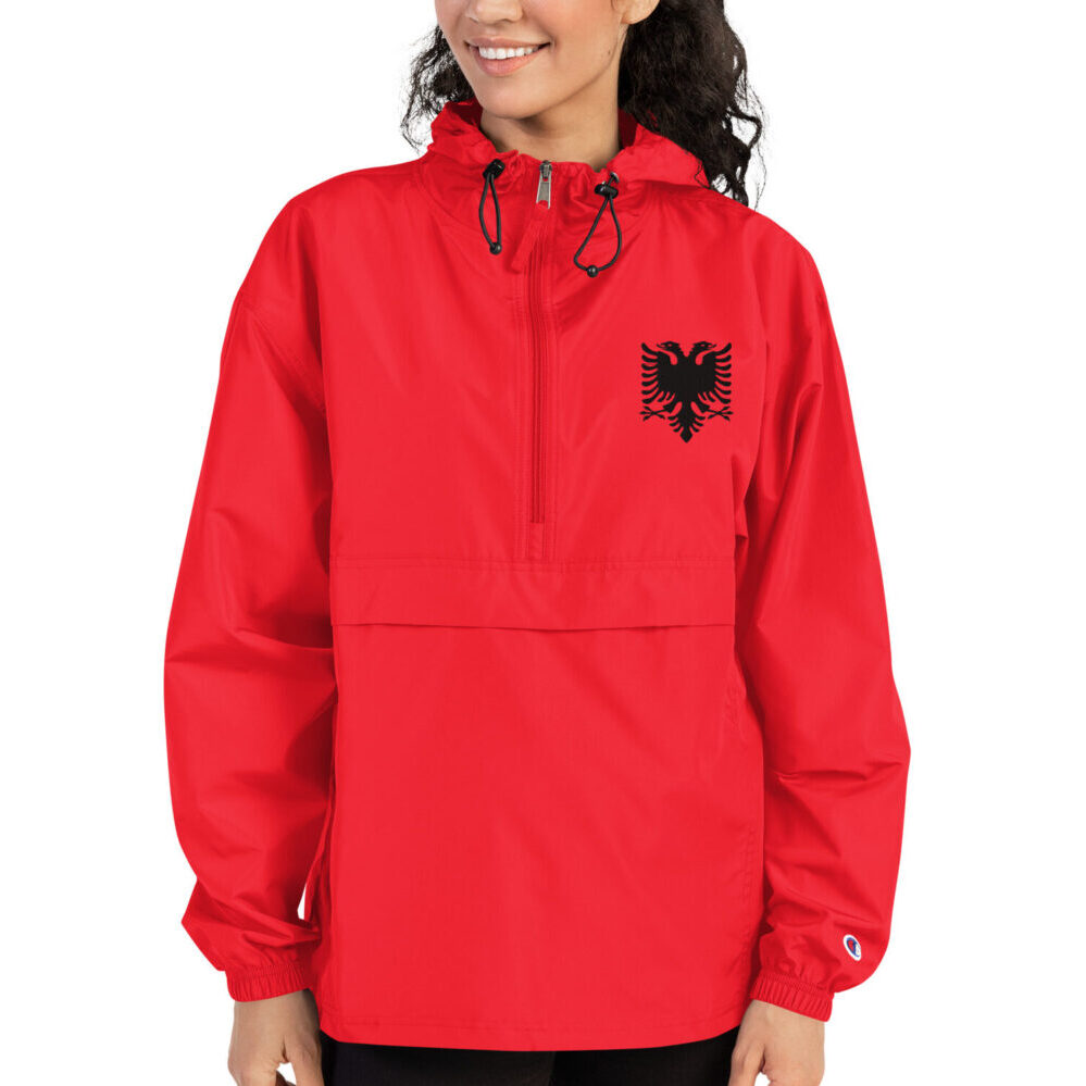 Albanian Eagle Embroidered Packable Jacket